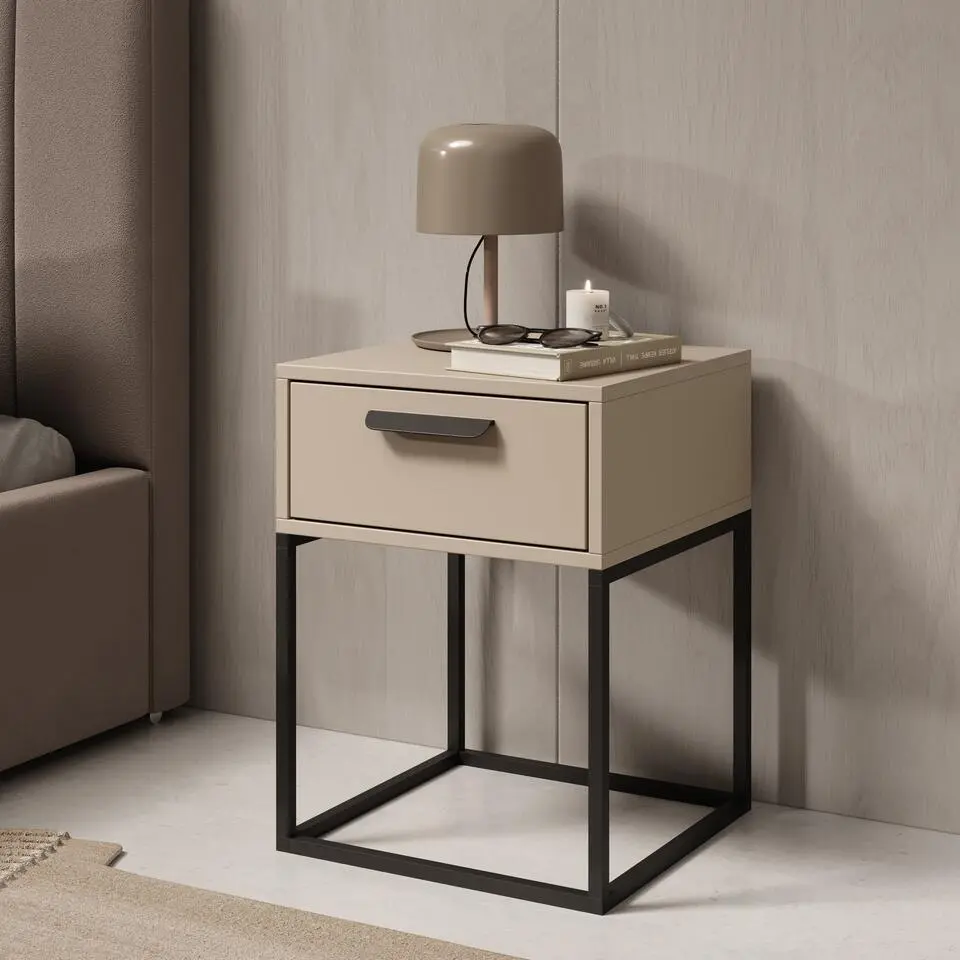 Meubella - Cebu - Nachtkastje - Beige