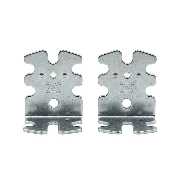 2 Equerres spéciale Acier zingué L.42 x H.25 x EP.50mm