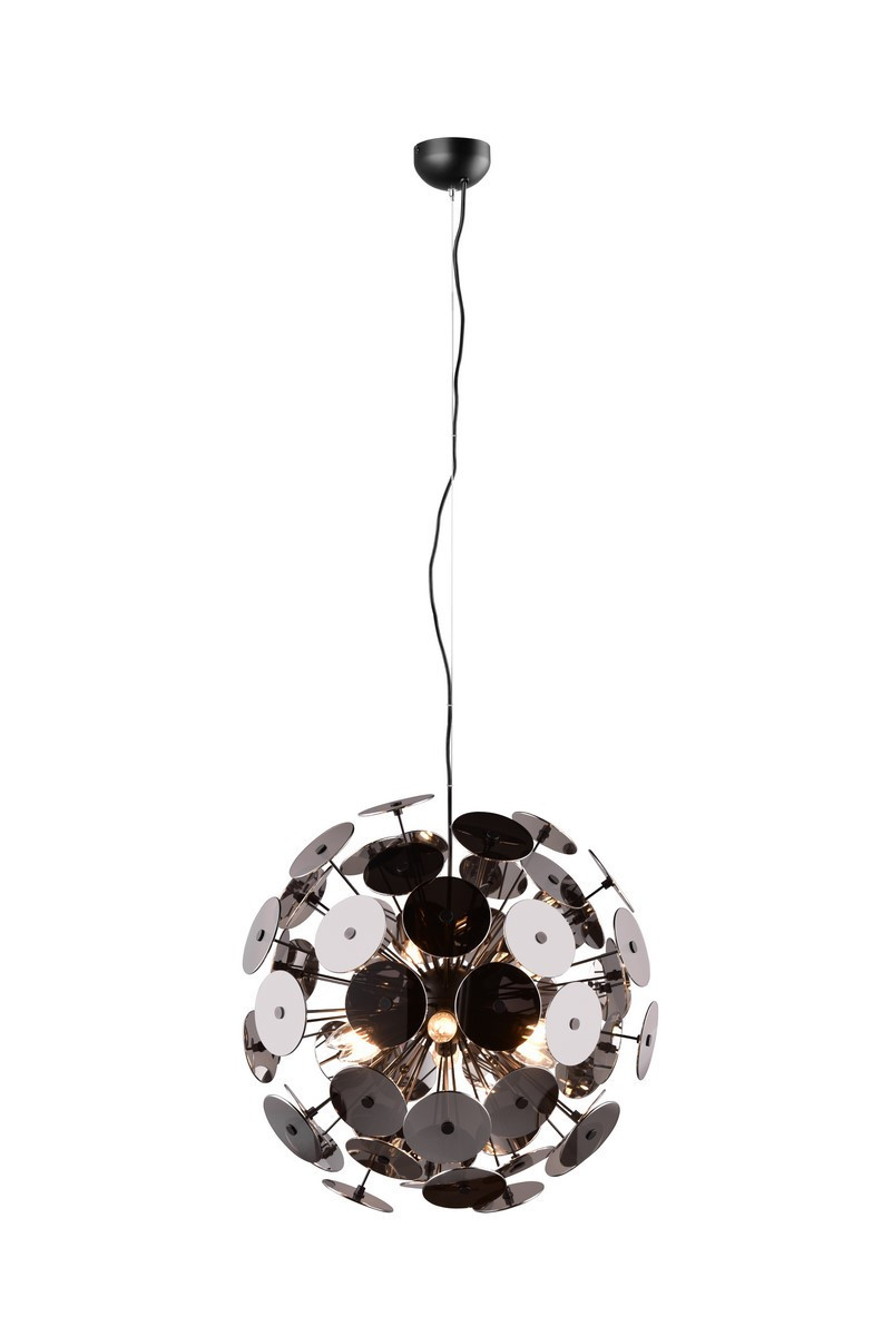 Lampa wisząca czarna DISCALGO 6xE14x40W wym: 150x54x54 cm Trio