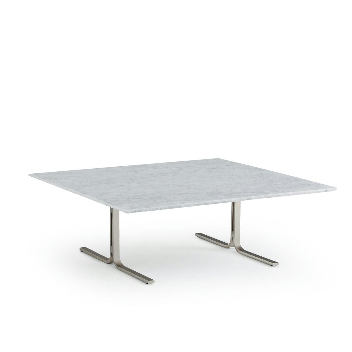 Table basse carrée marbre et métal, Belno