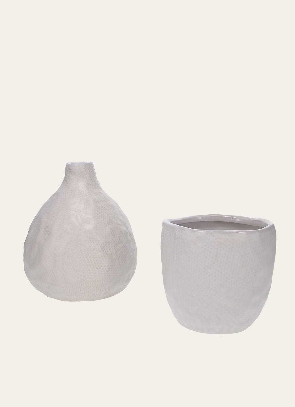 POT EN GRÈS BLANC