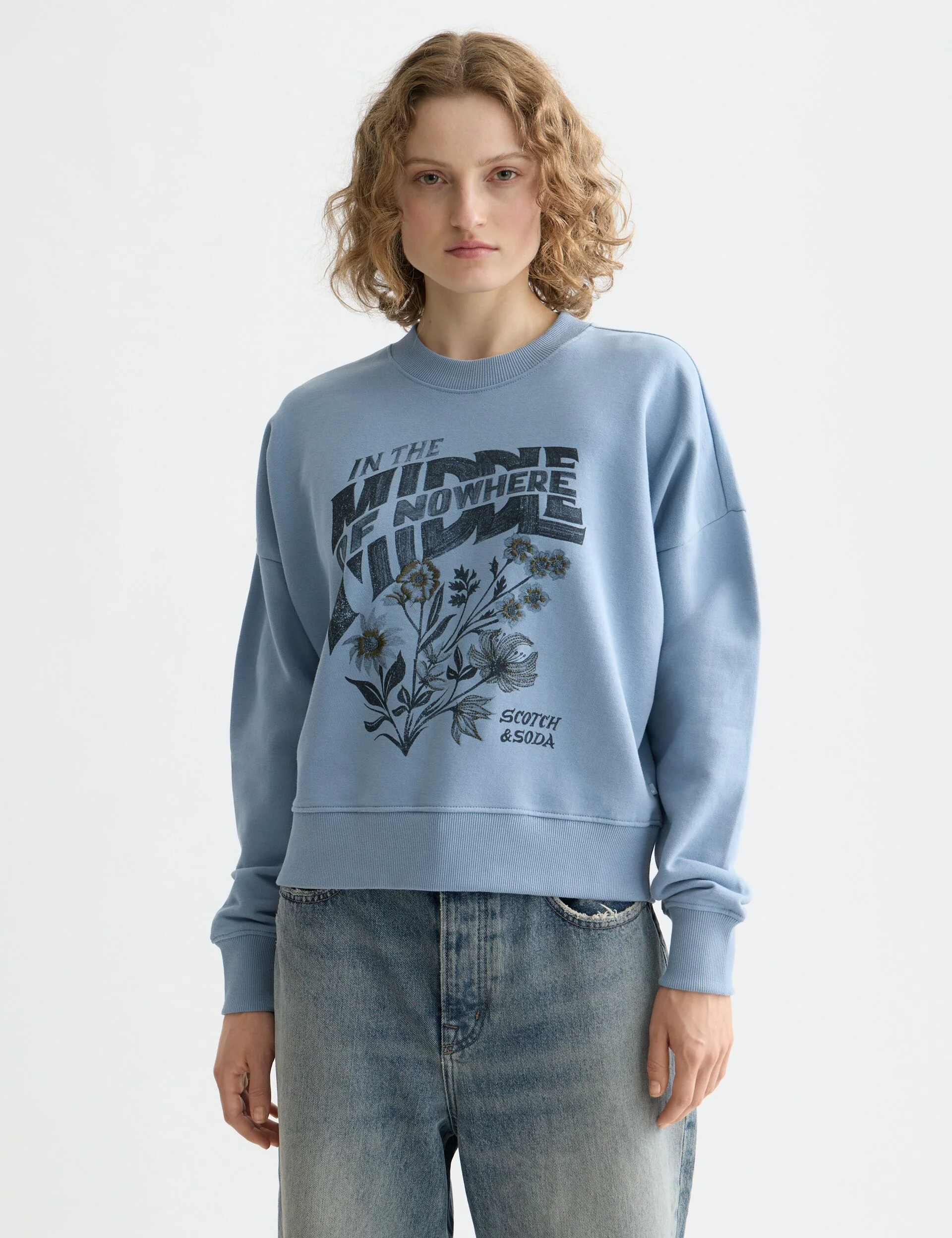 Chest artwork relaxed sweatshirt