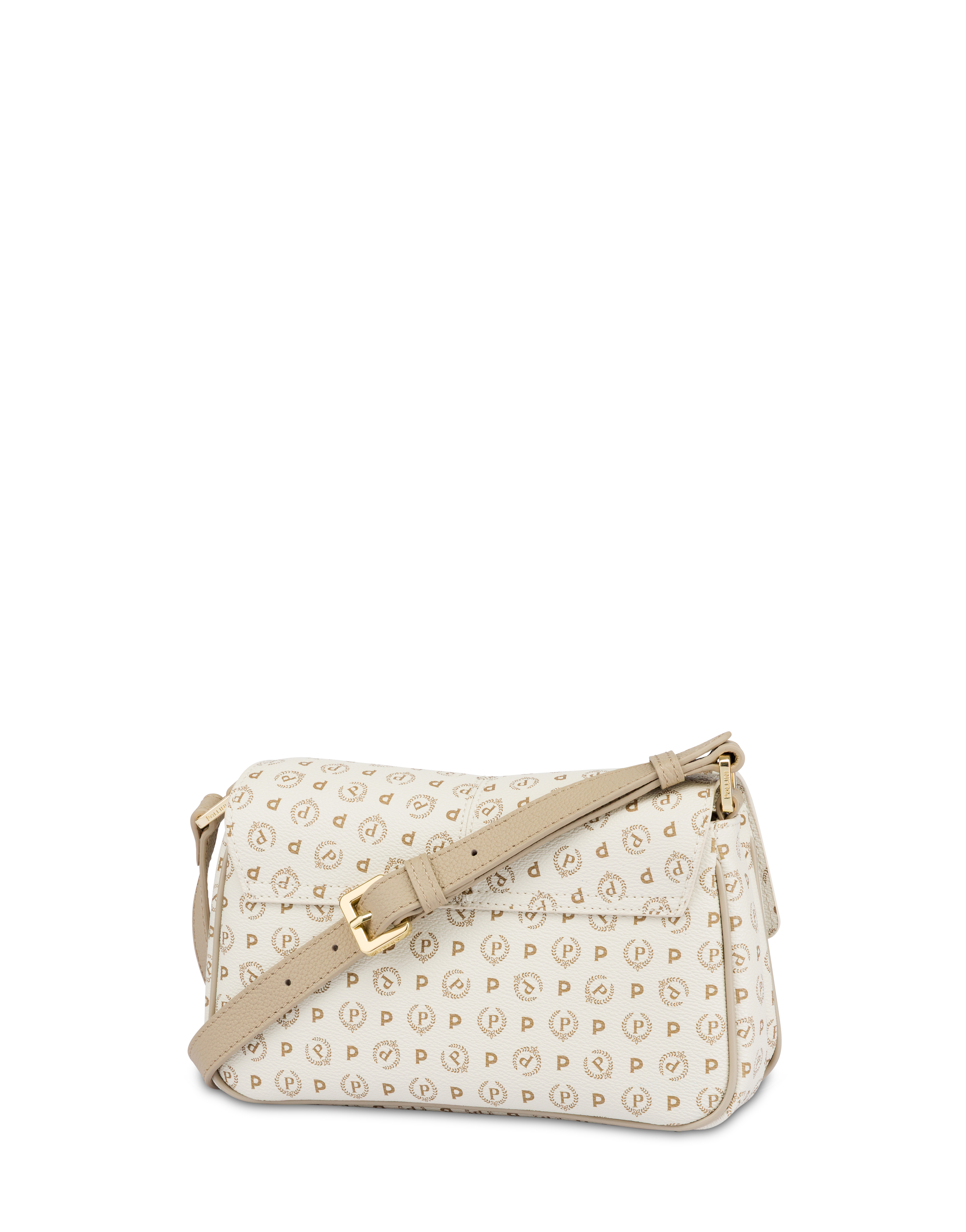 Crossbody Bag In Heritage Logo Avorio/ghiaccio