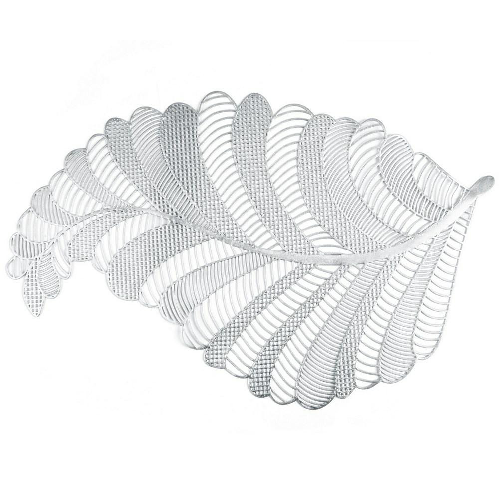 Podkładka na stół Petal 38 cm srebrna