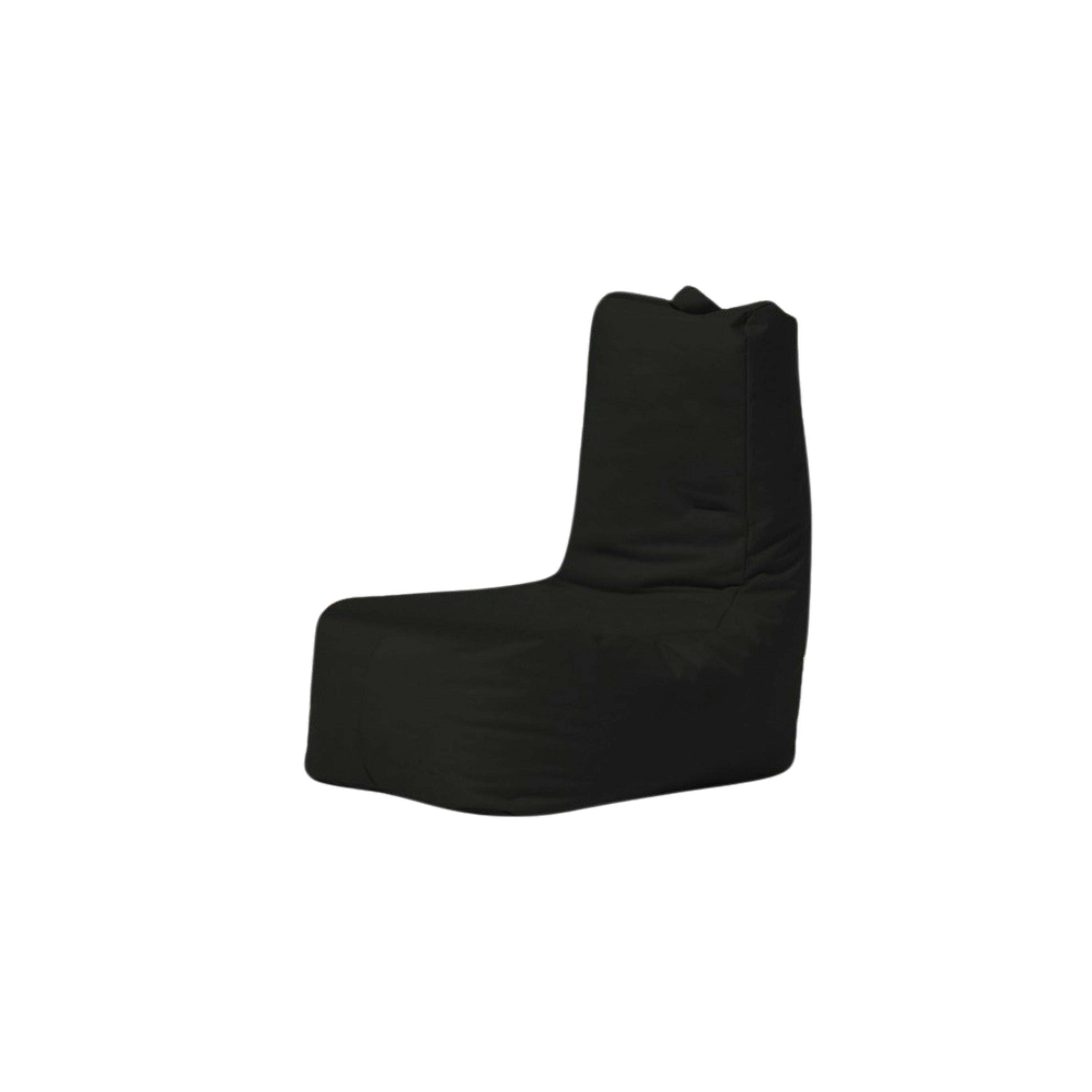 Pouf extérieur à dossier haut noir ARTA