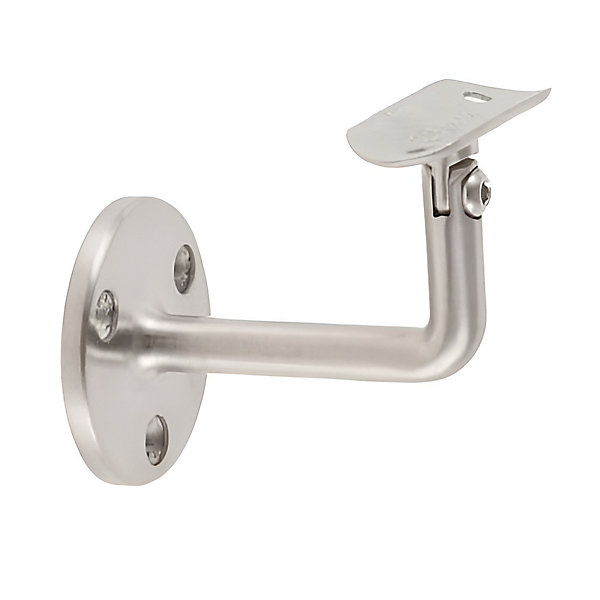 2 x Support mural orientable - Main courante diam. 42,4 mm - Platine 3 trous fraisés - Inox 316