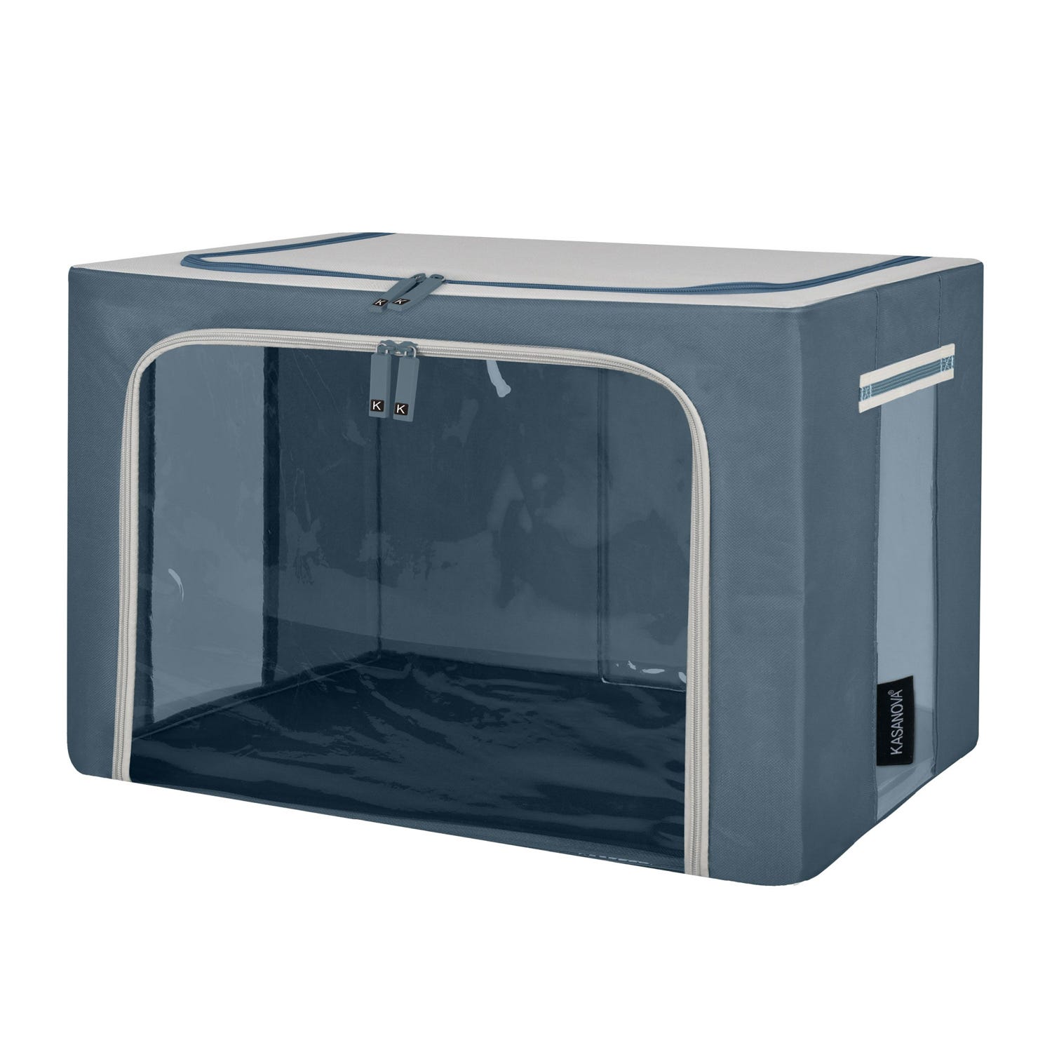 Scatola armadio 50x40x33 cm doppia cerniera blu