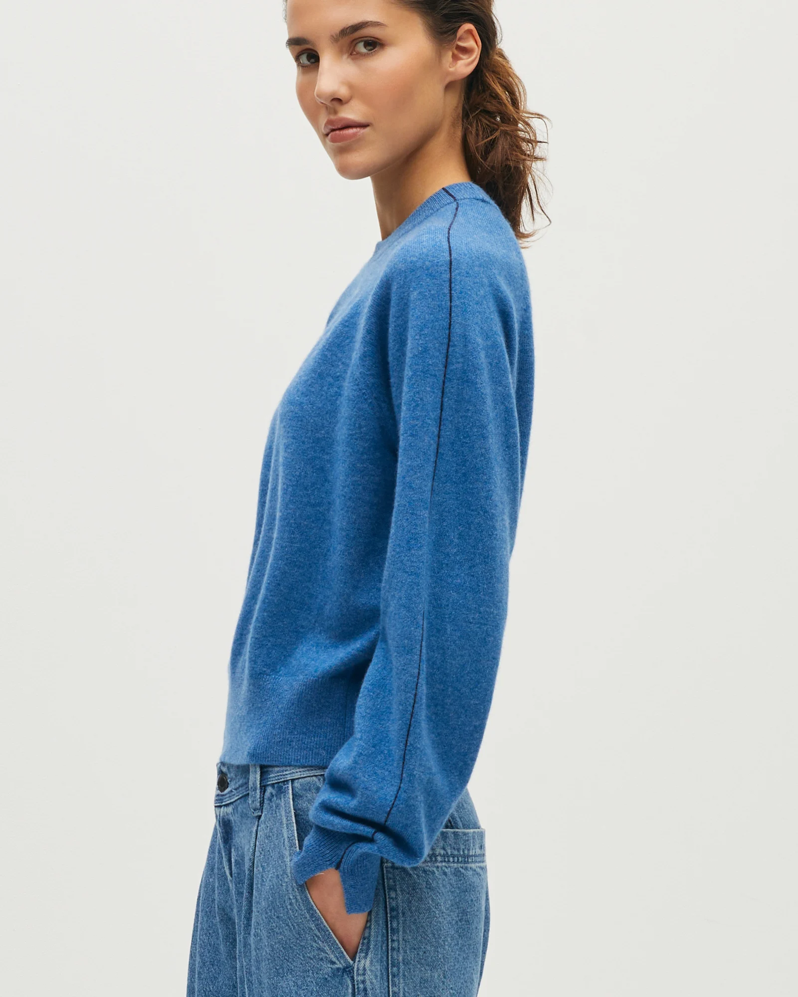 Pull col rond en cachemire