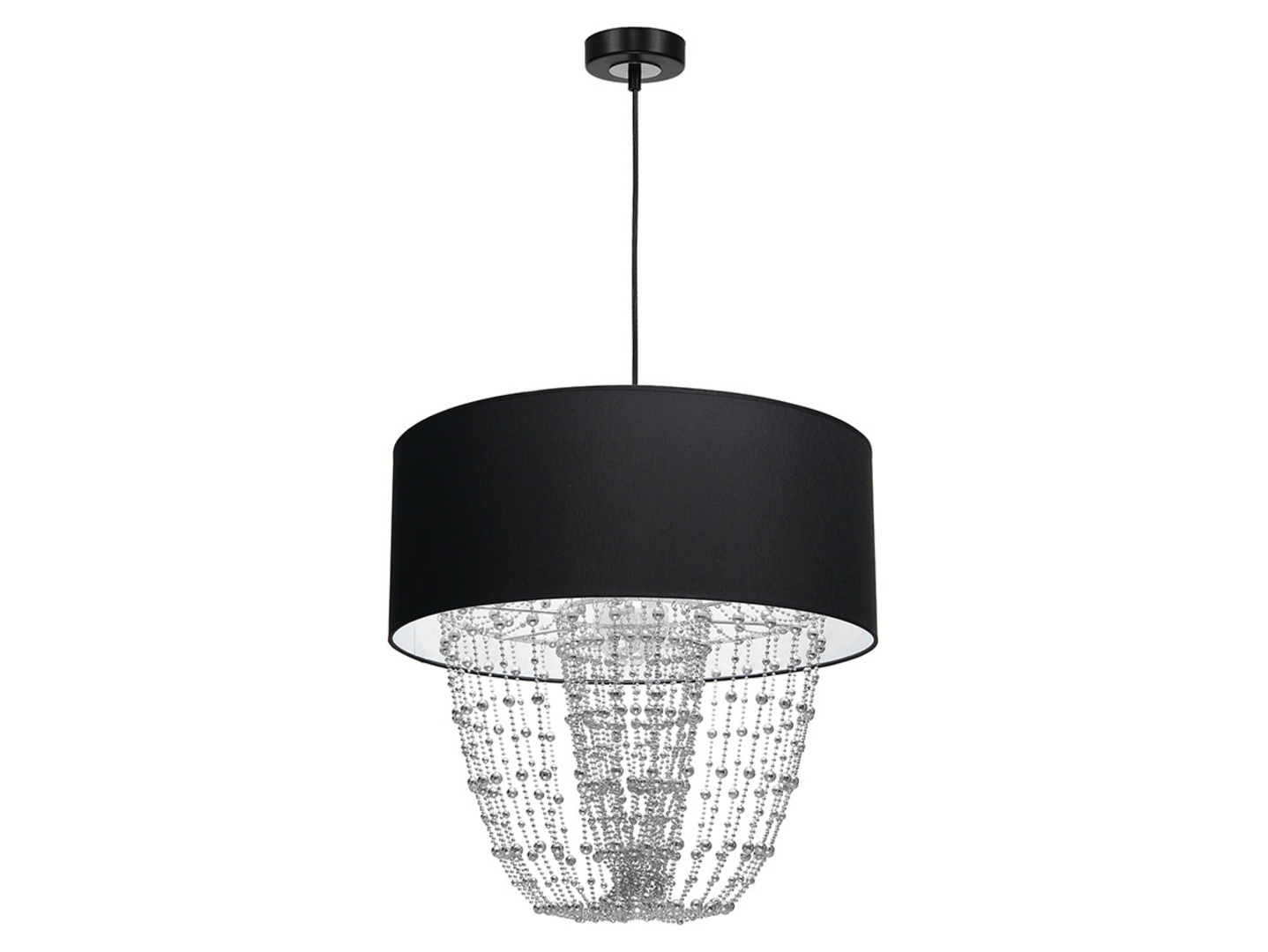 Lampa wisząca Almeria tkaninowa czarna