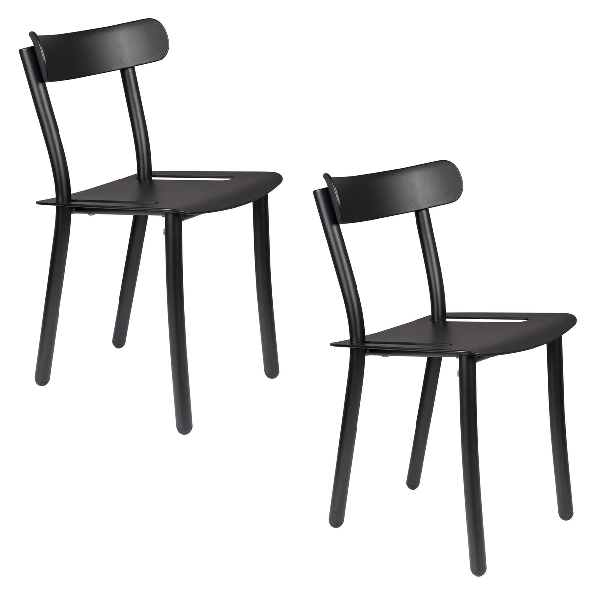 Zuiver Friday Tuinstoel Zwart - Set van 2