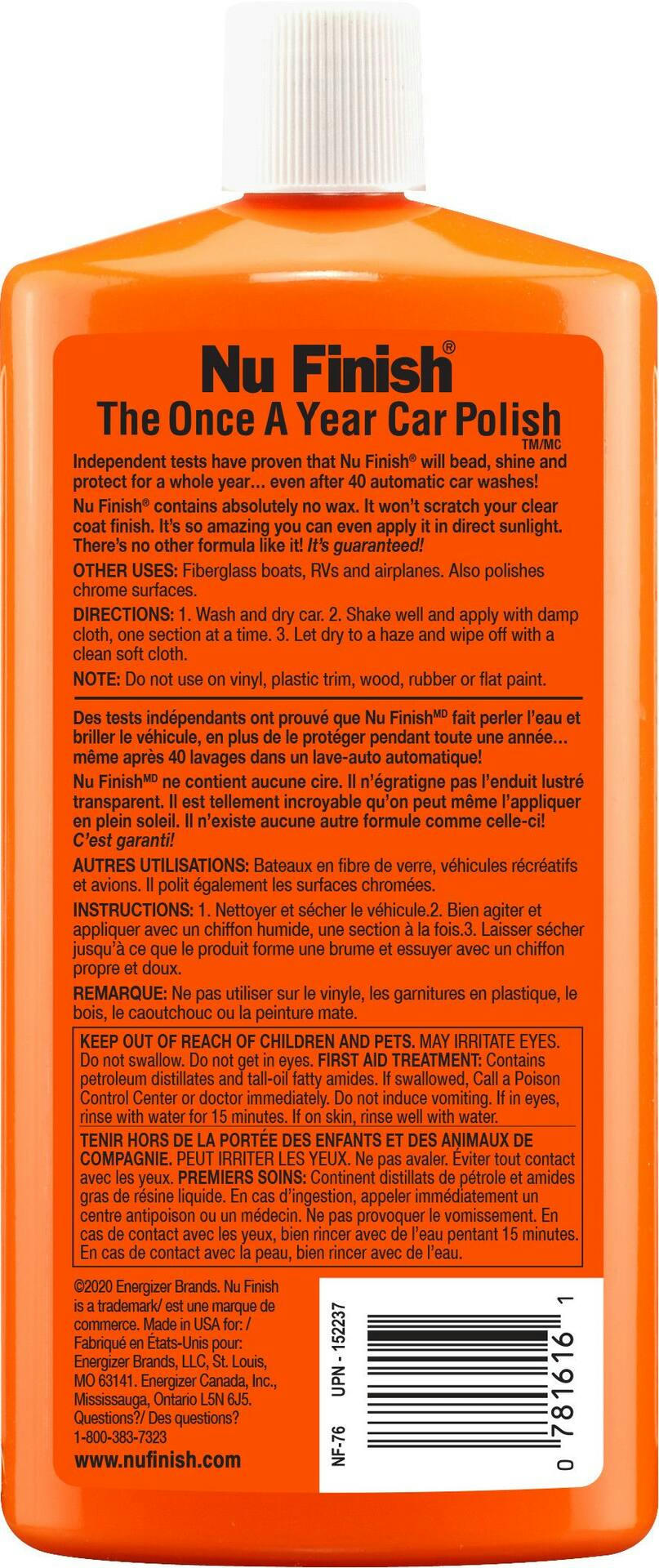 Nu Finish The Once a Year Car Liquid Polish, 473-mL