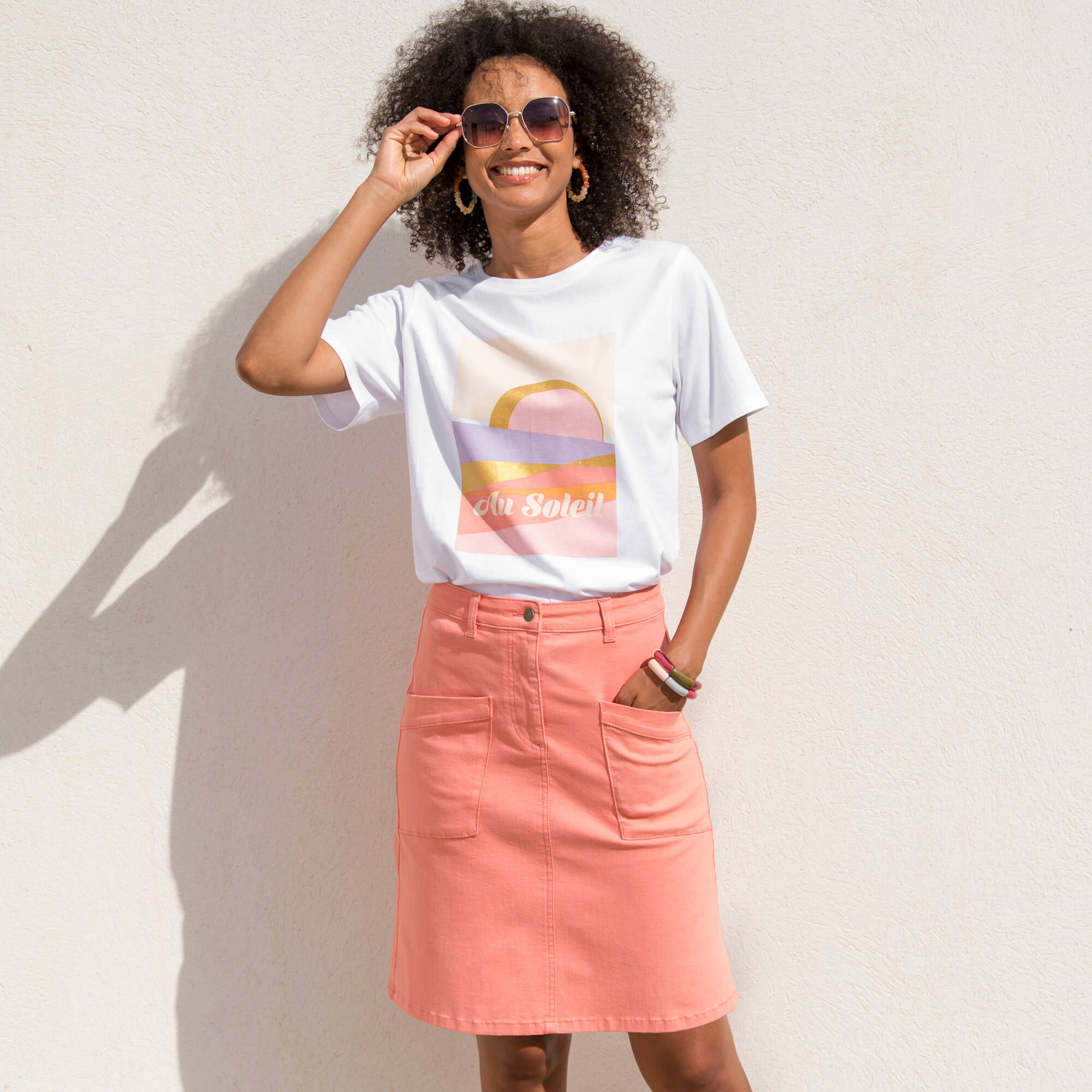 T-shirt imprimé, volume loose