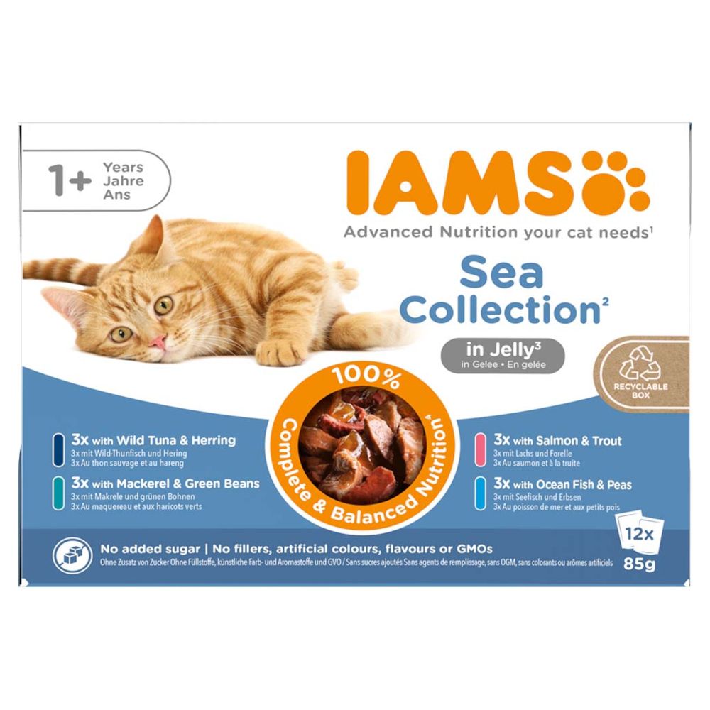 48 x 85g IAMS Advanced Nutrition Wet Cat Food - 36 + 12 Free! *