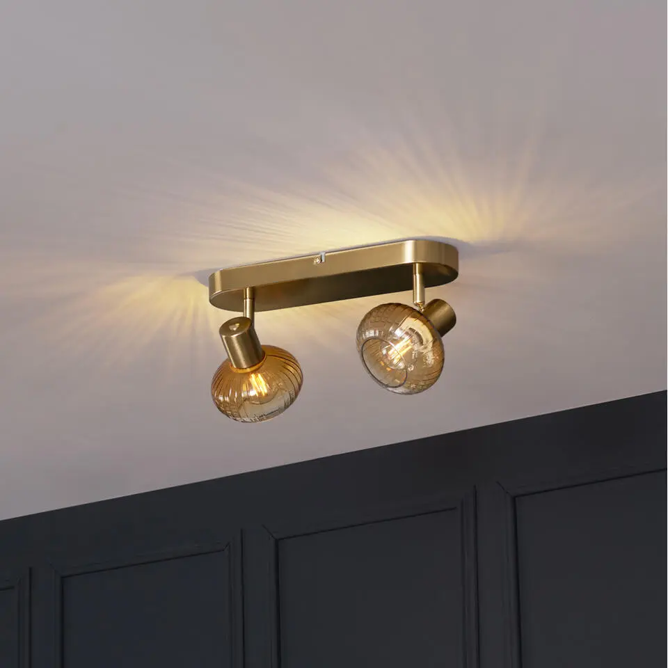 Qazqa spot teddy goudkleurig e14