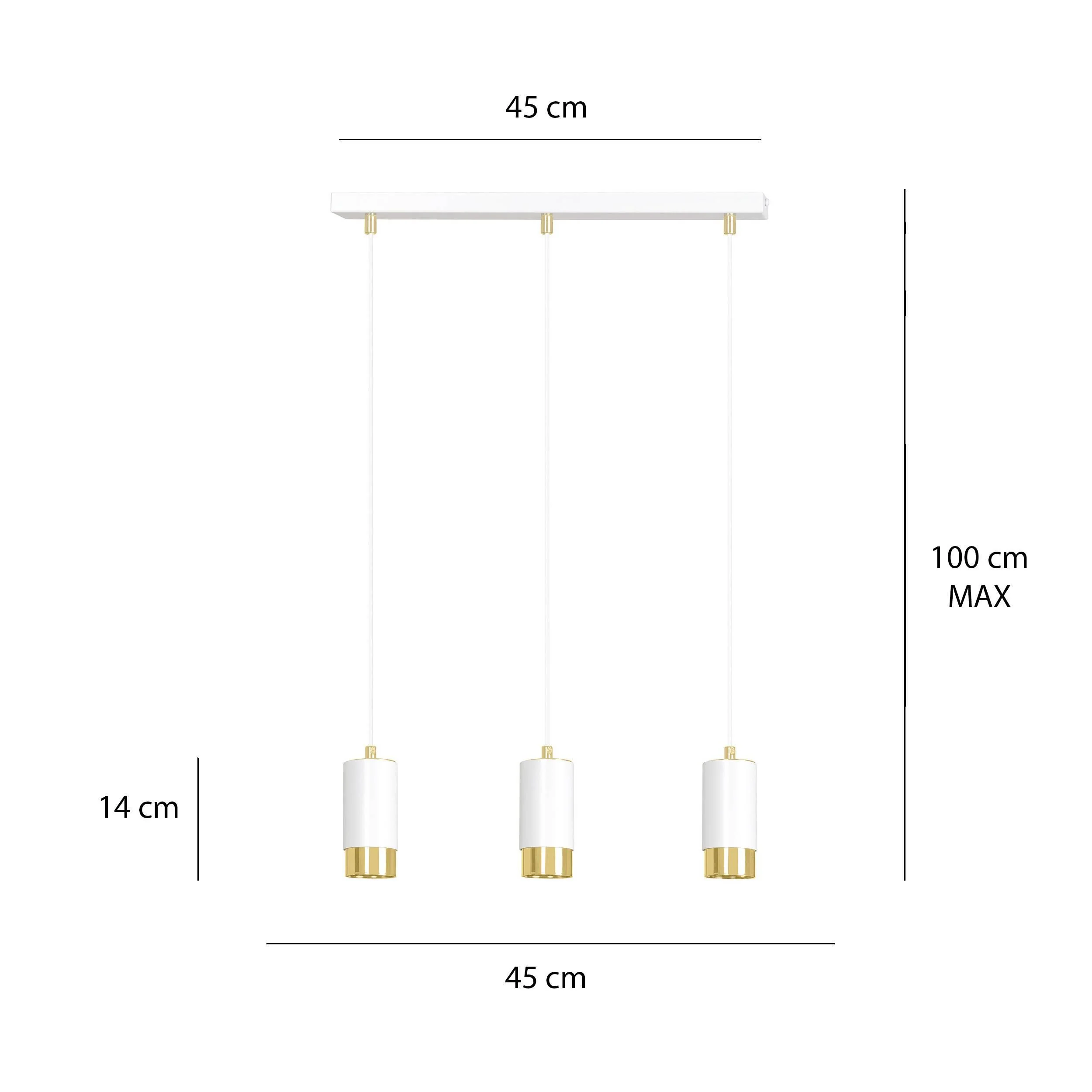 3-lichts hanglamp Kumiko