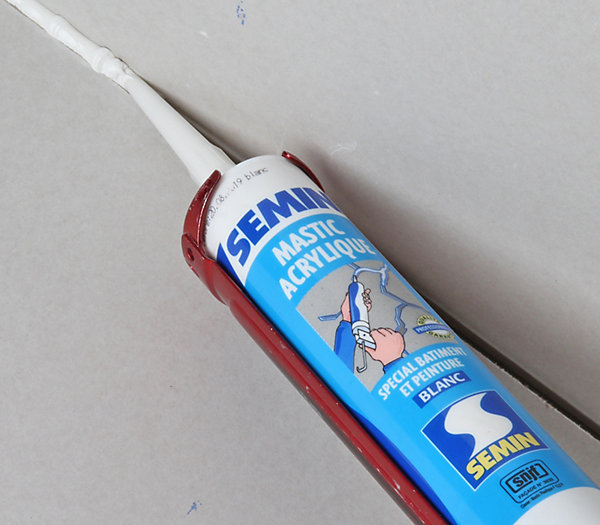 Mastic Acrylique Blanc Semin, Intérieur/Extérieur, Cartouche de 310 ml (Lot de 5)