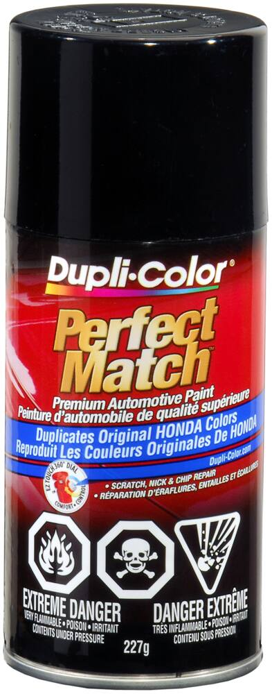 Dupli-Color Perfect Match Premium Acrylic Lacquer Automotive Aerosol Spray Paint, Blackburn Black (NH80M), 227-g