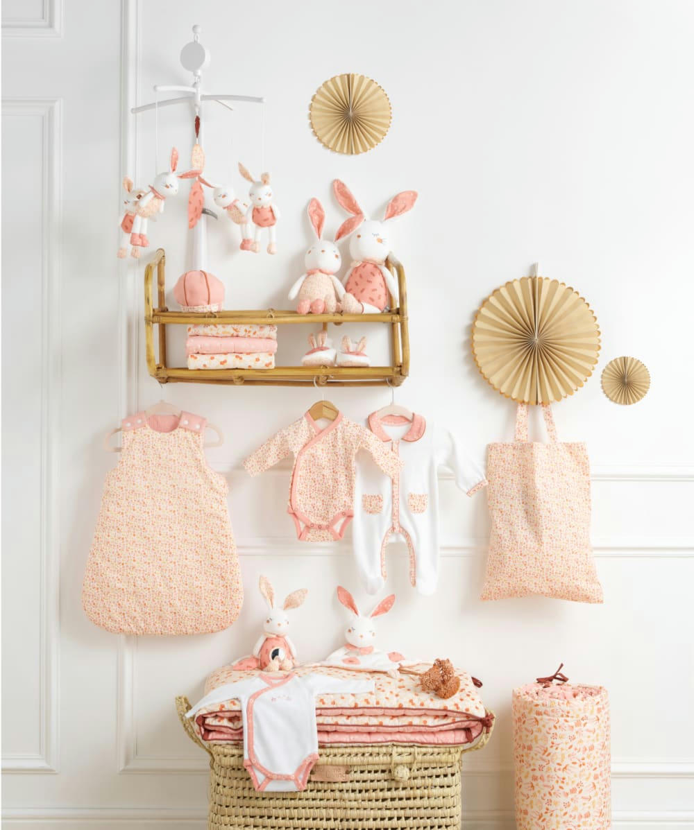 ESMEE - Hochet en velours rose