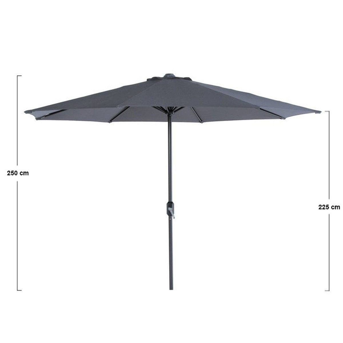 Garden Impressions stokparasol Lotus donker grijs - Ø300 cm