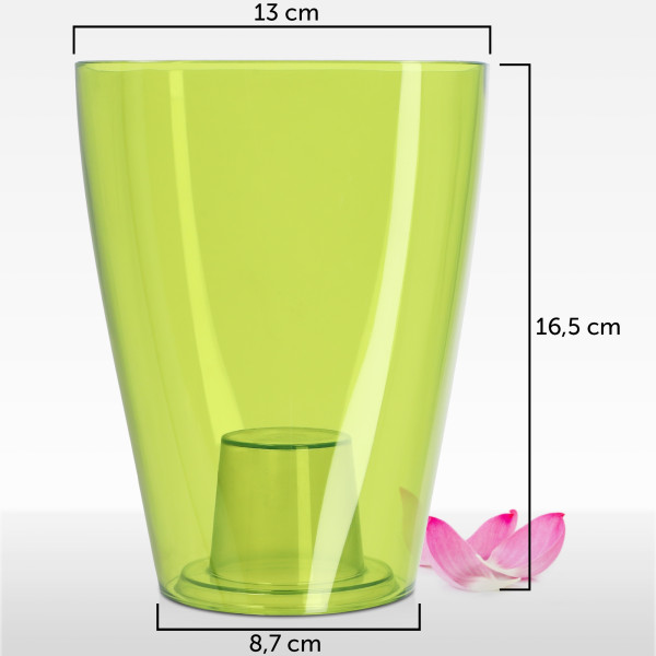 Doniczka Donica Osłonka Na Storczyk Zielona 12cm