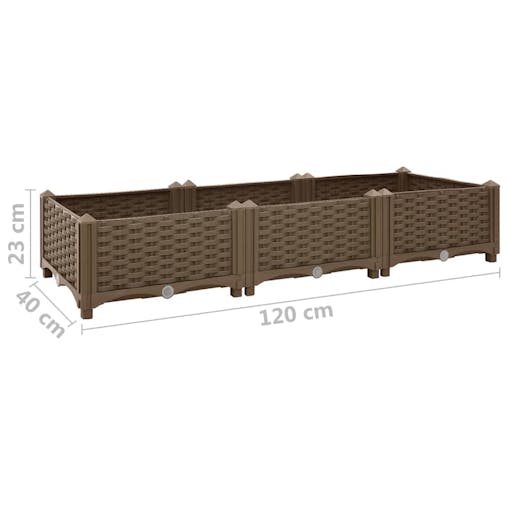 NNEVL Raised Bed 120x40x23 cm Polypropylene