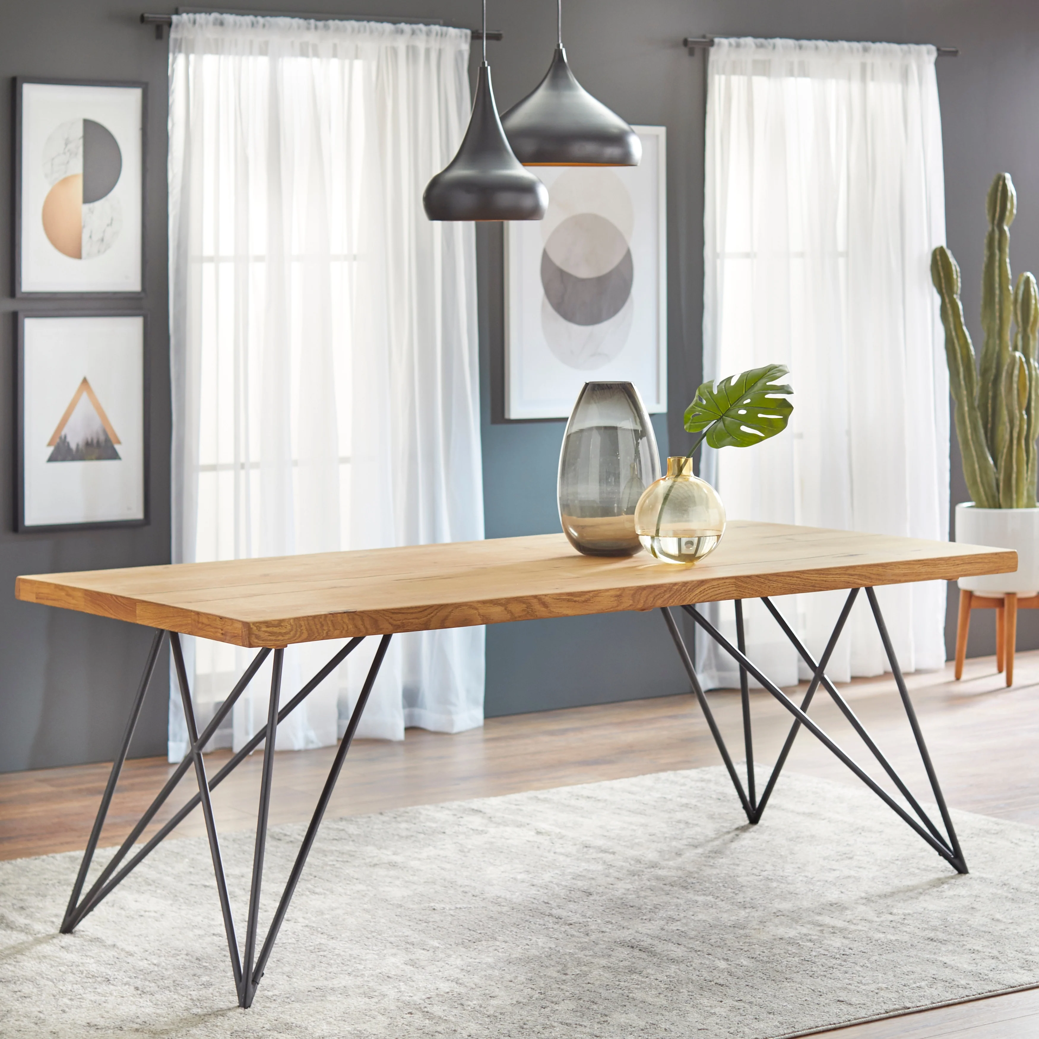 Lifestorey Phyllis Solid Wood Dining Table