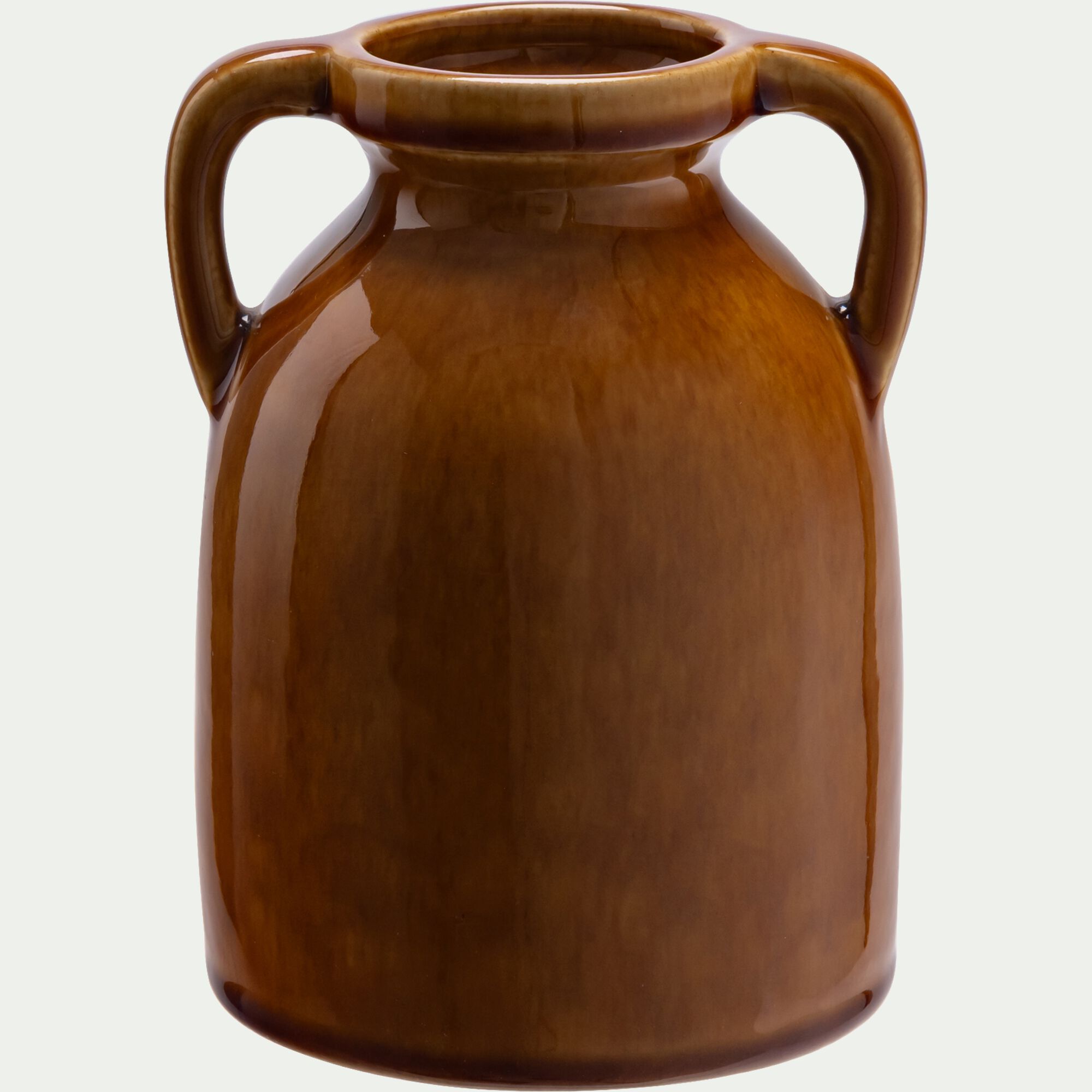 SOLAURE - Vase amphore en faïence H16cm - orange