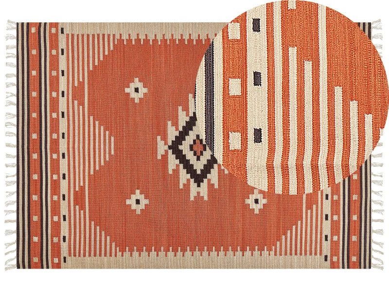Dywan bawełniany kilim 160x230 cm wielokolorowy