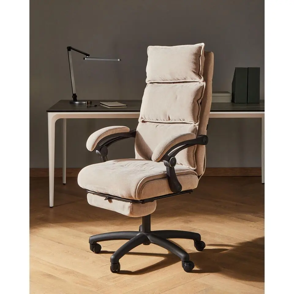 EATON - Directiestoel - Beige - Chenille