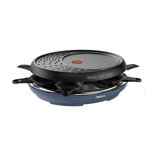 Appareil à raclette 3-en-1 - TEFAL - Colormania - 8 personnes - 1050 W - Bleu acier