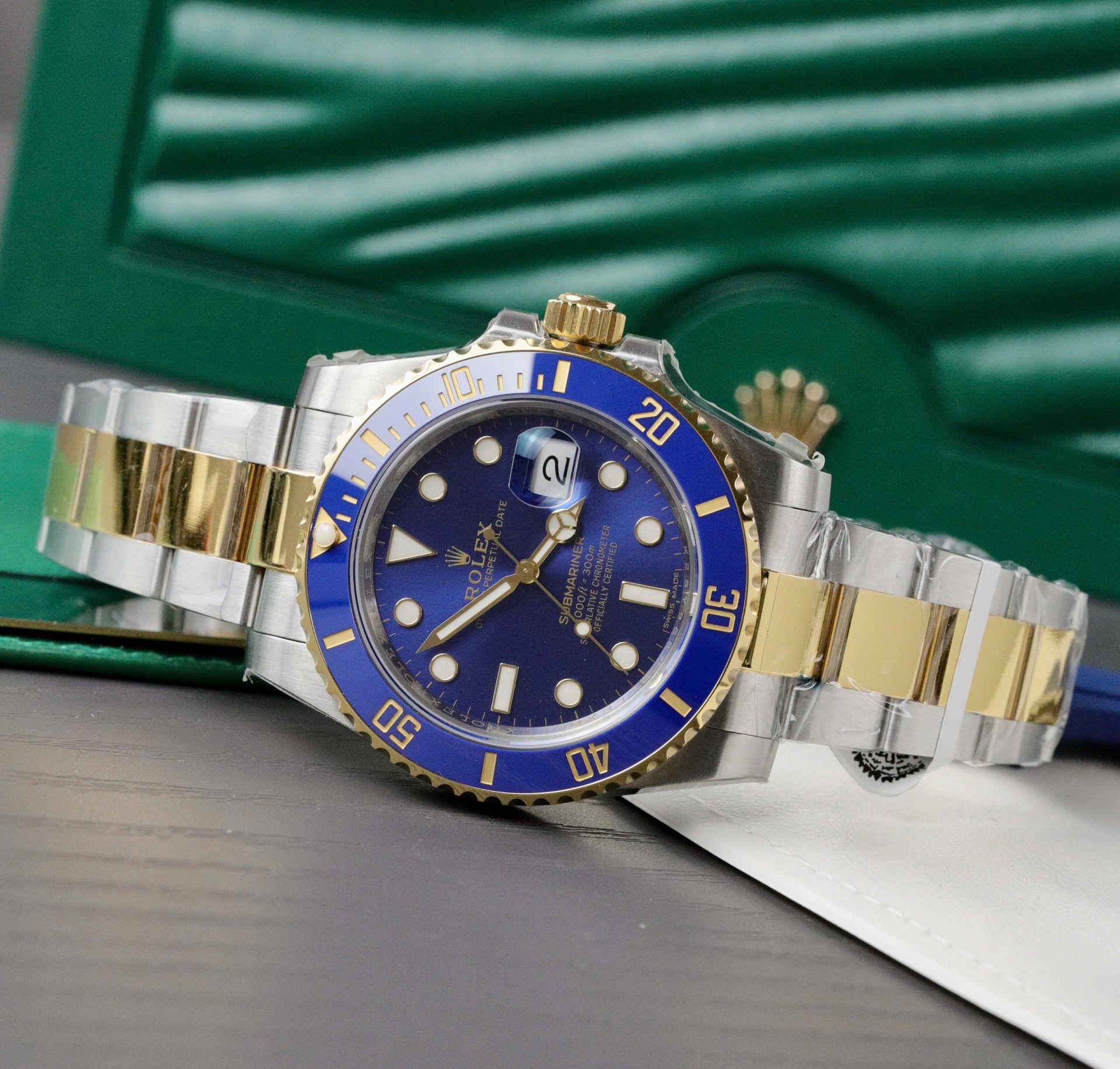 Rolex Submariner 116613LB SS/YG Plated Blue Dial 40mm Oyster Super Clone