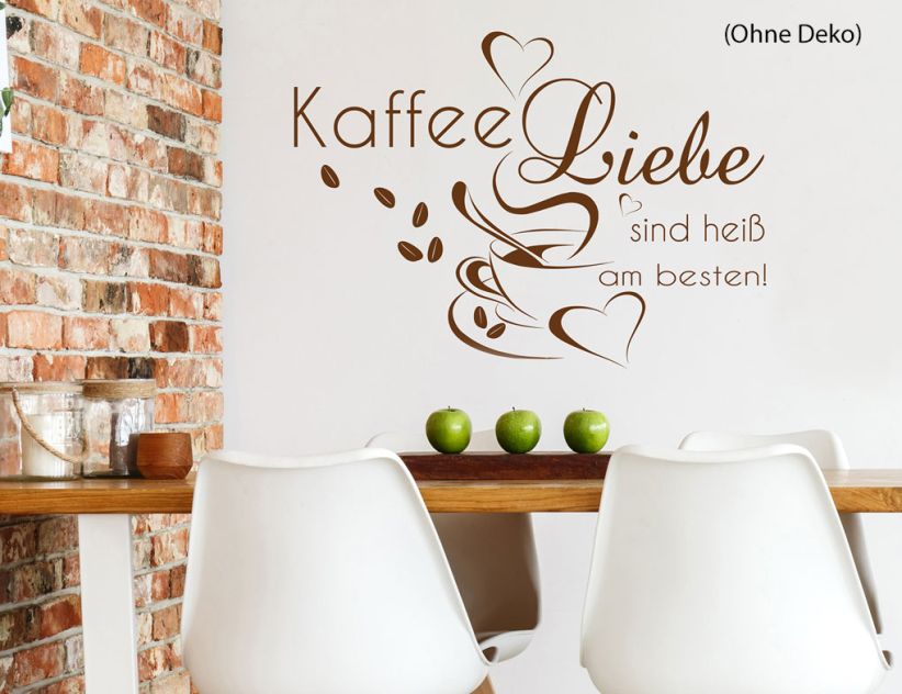 Wandtattoo Kaffee & Liebe