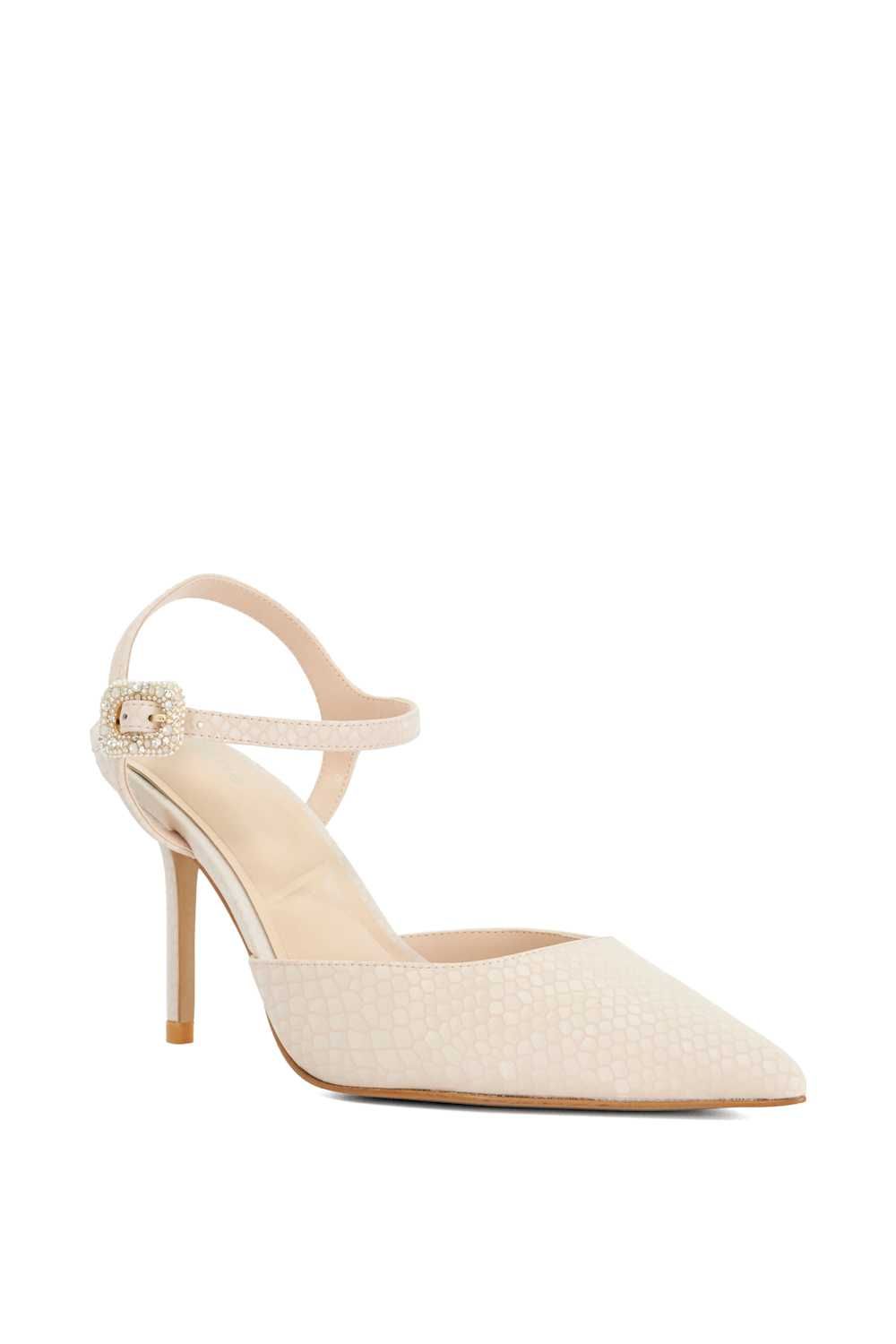 Dune London Wide Fit 'Channel' Leather Court Shoes