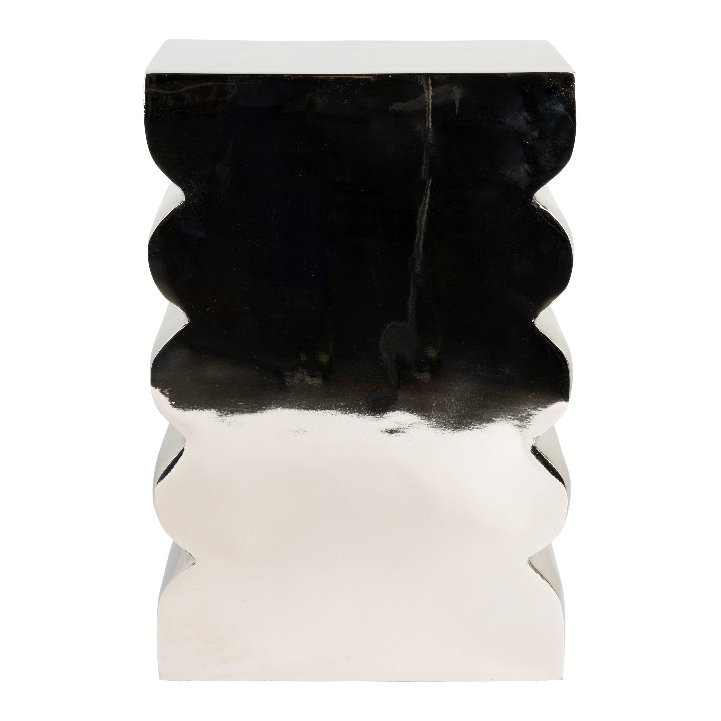 Zuiver Curves Kruk H 45 cm - Shiny Silver