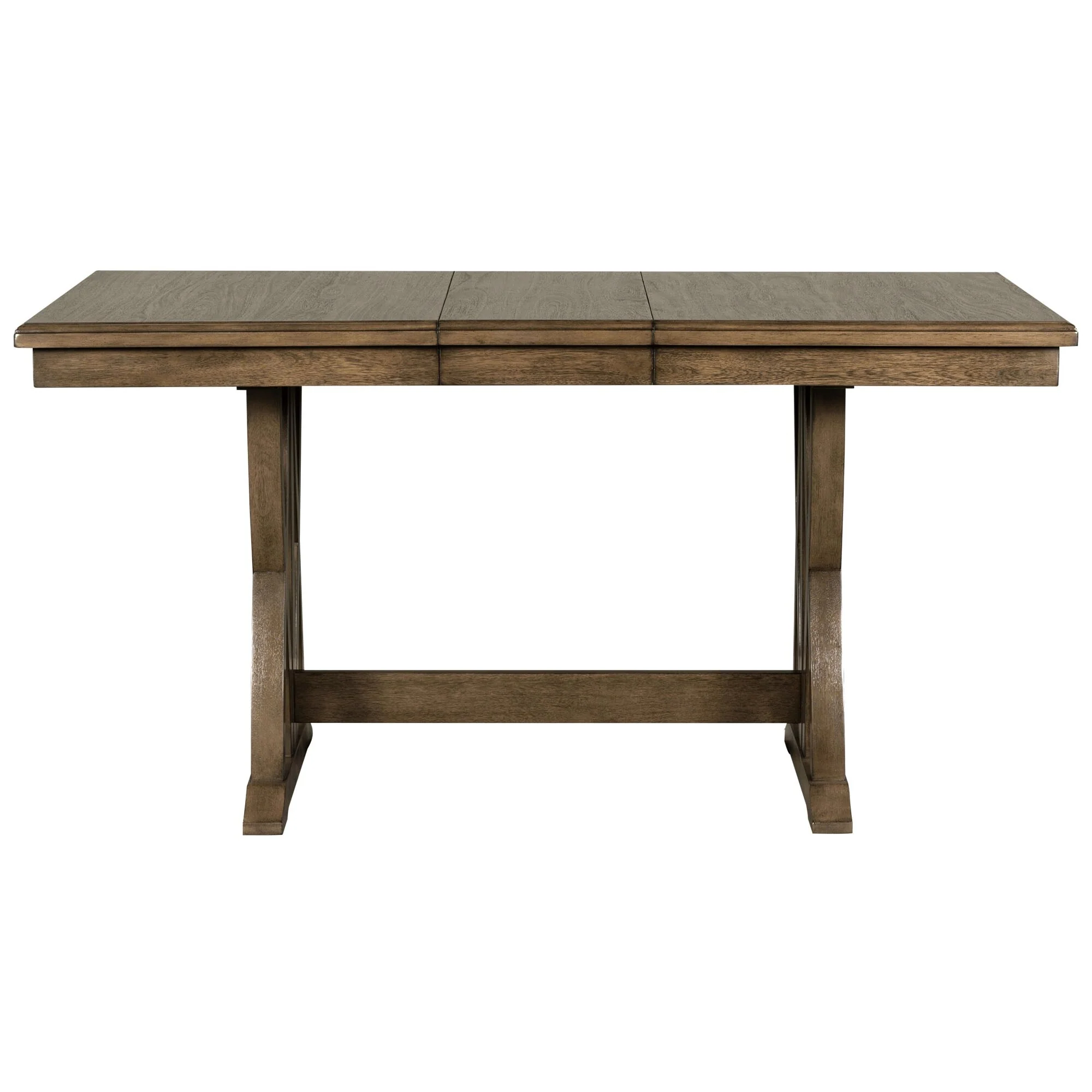 Roomfitters Mid-Century 7-Piece Extendable Wood Dining Table Set with Upholstered Chairs and 12 Leaf, Gray