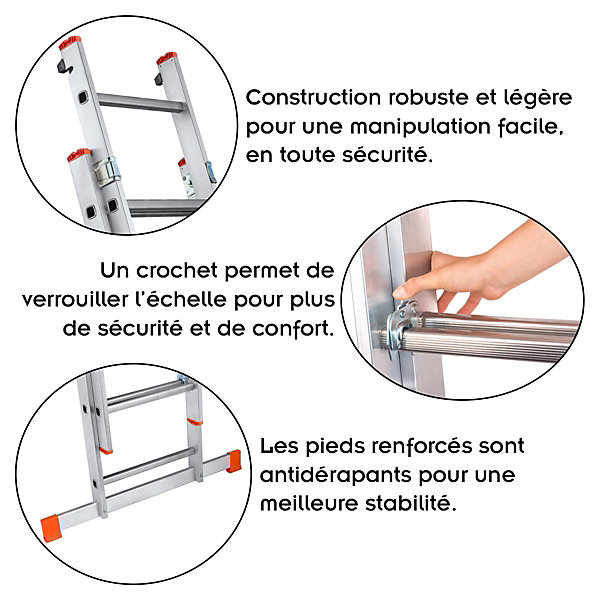 Echelle Transformable En Aluminium 2 Plans 10 Marches