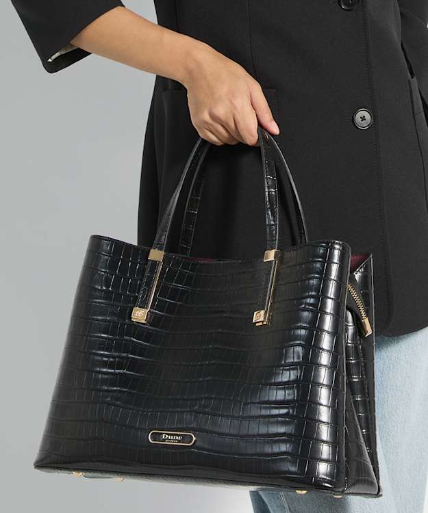 Dorry Black - Textured Shoulder Bag