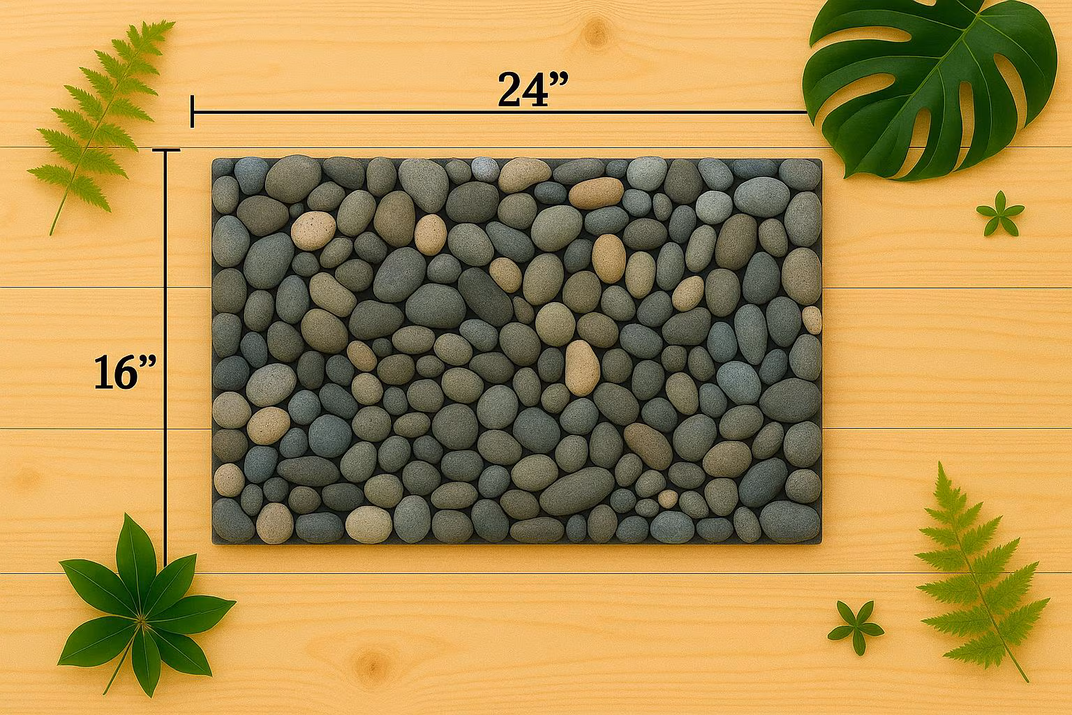 Handmade River Stone Mat: Foot Massage, Nature Inspired Decor