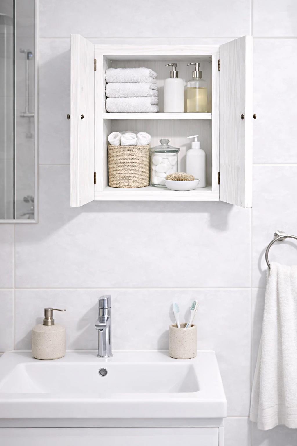 Solid Wood Wall Mounted Bathroom Cabinet – Rustic Farmhouse Medicine Storage (Marine Plywood Doors)