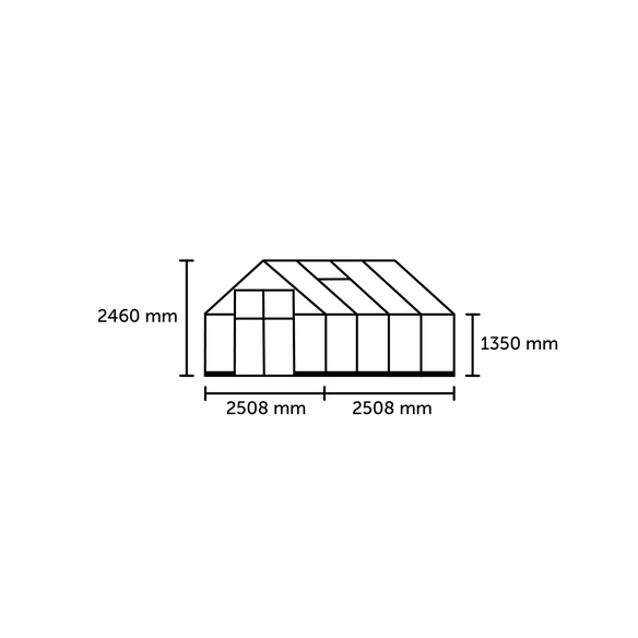 Gewächshaus »Qube«, 6,6 m², Aluminium