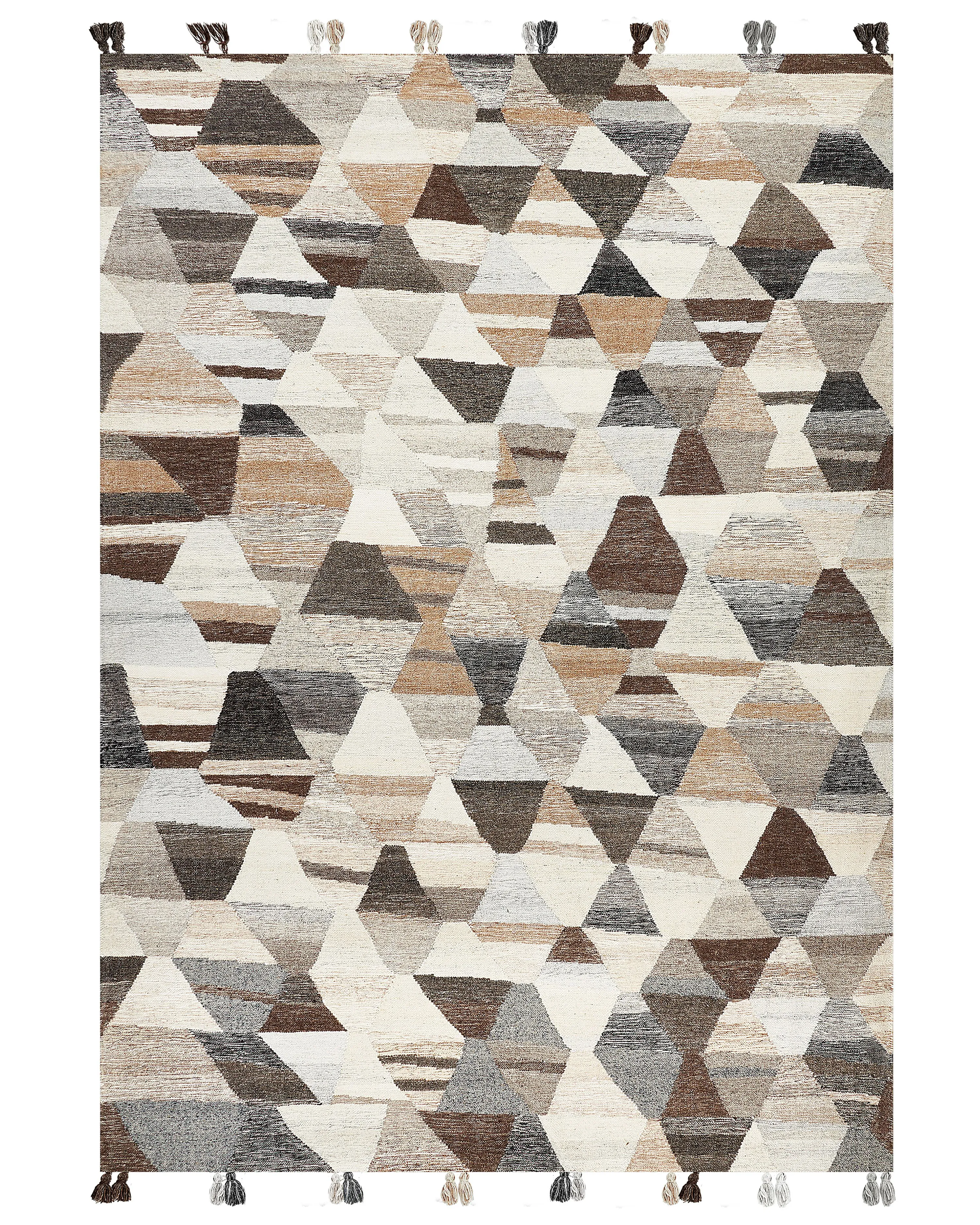 Rug ARGAVAND Beige 160 x 230 cm Wool Kilim