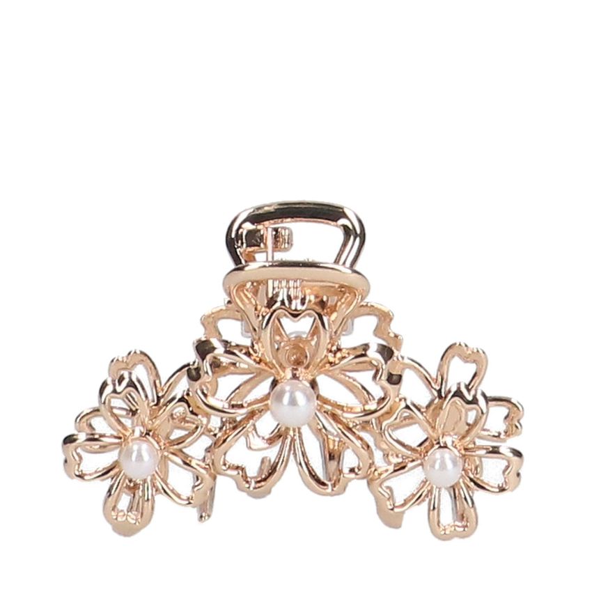 Manfield Gouden metalen bloemetjes klem