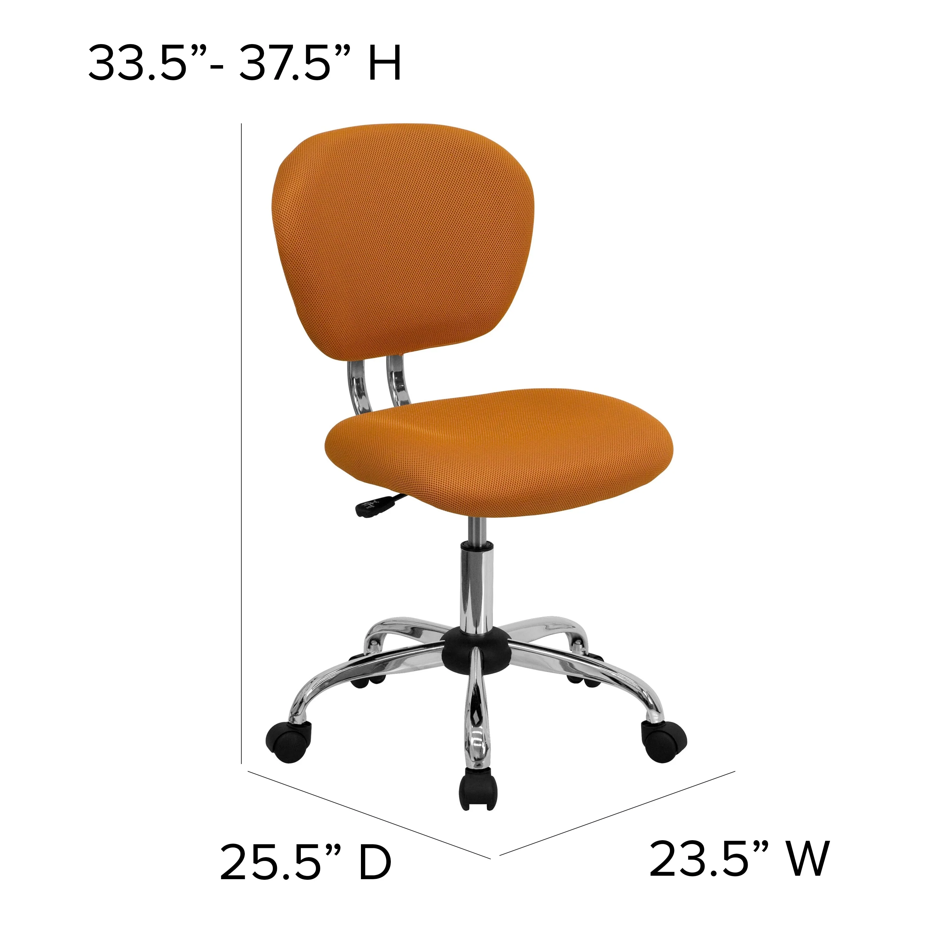 Mid-back Mesh Padded Swivel Task Office Chair with Chrome Base