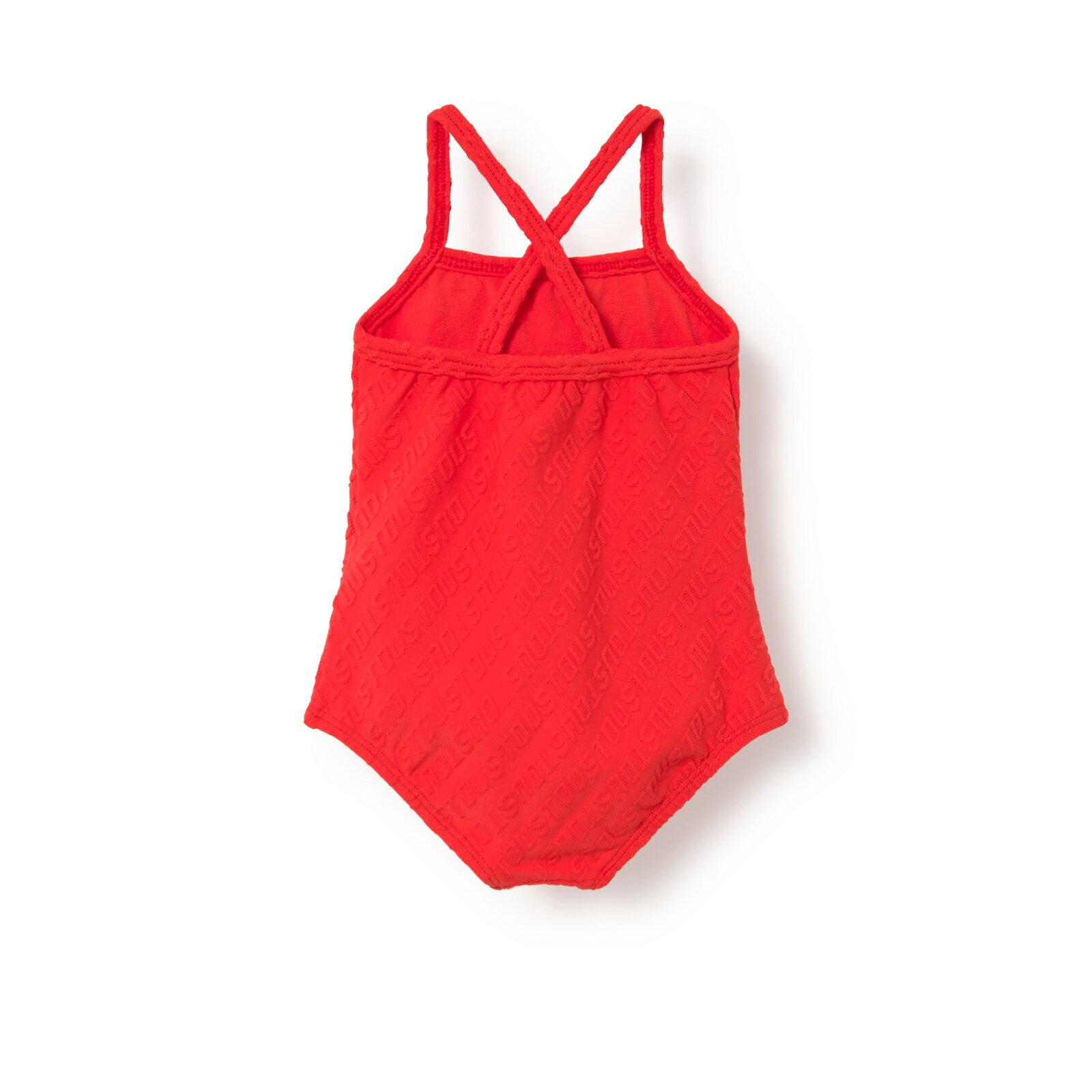 Bañador integral de niña Logo rojo