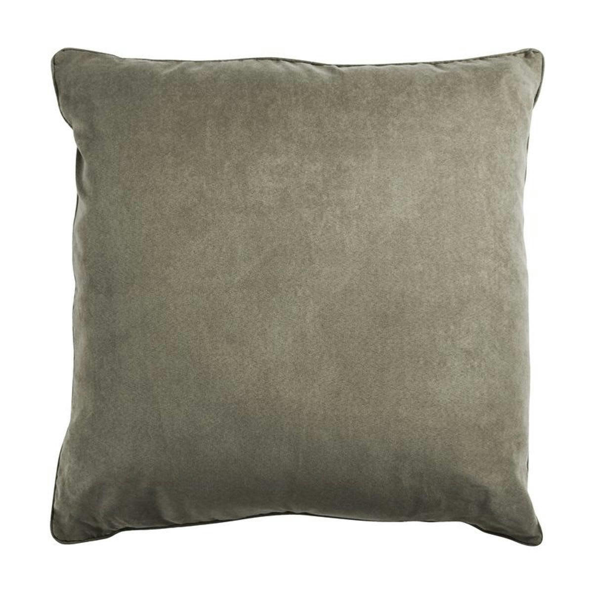 SUEDEN - Coussin de sol en suédine taupe 70x70