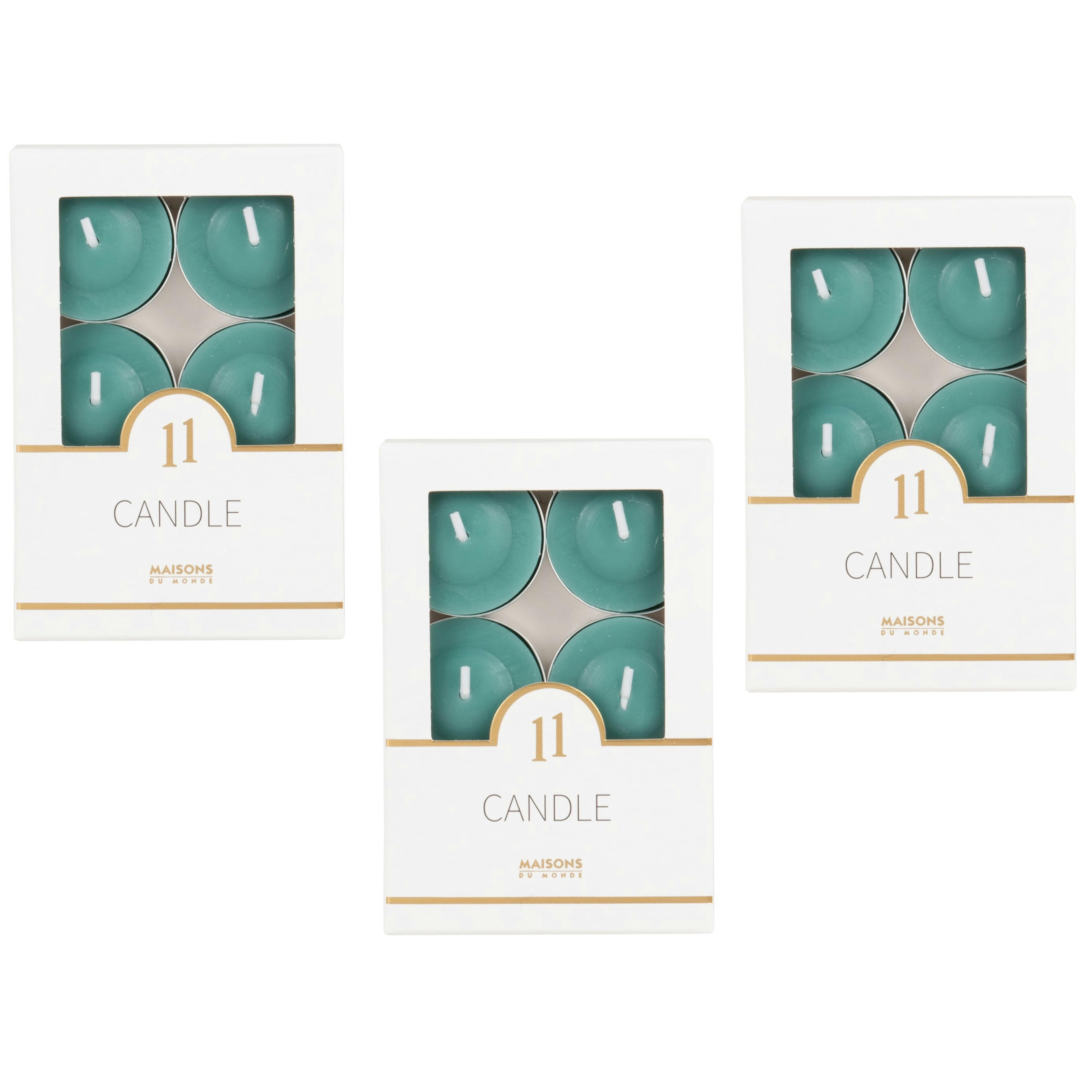 COLORAMA - Bougies chauffe-plat turquoise (x6)