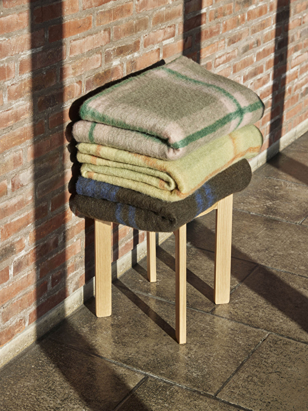 Plaid a carreaux vert rose 140x200 - hub... vert/rose