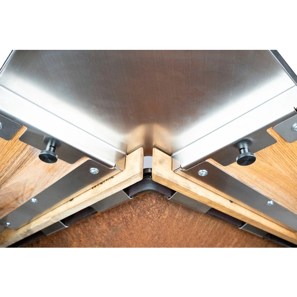 Grillablage, Eckverbindung für Multibrett, LxBxH: 28x28x3 cm, Edelstahl
