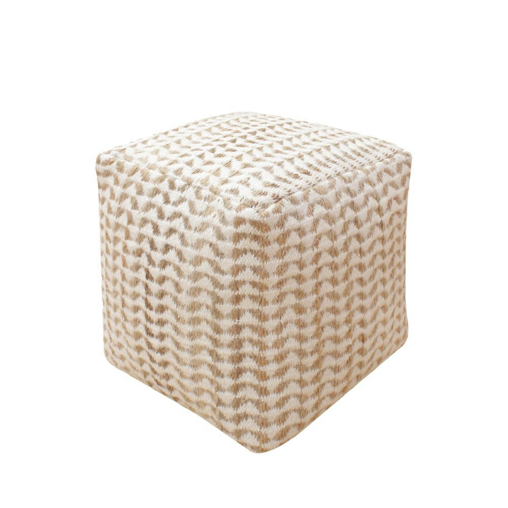 VAPI - Pouf carré en jute 40x40cm beige