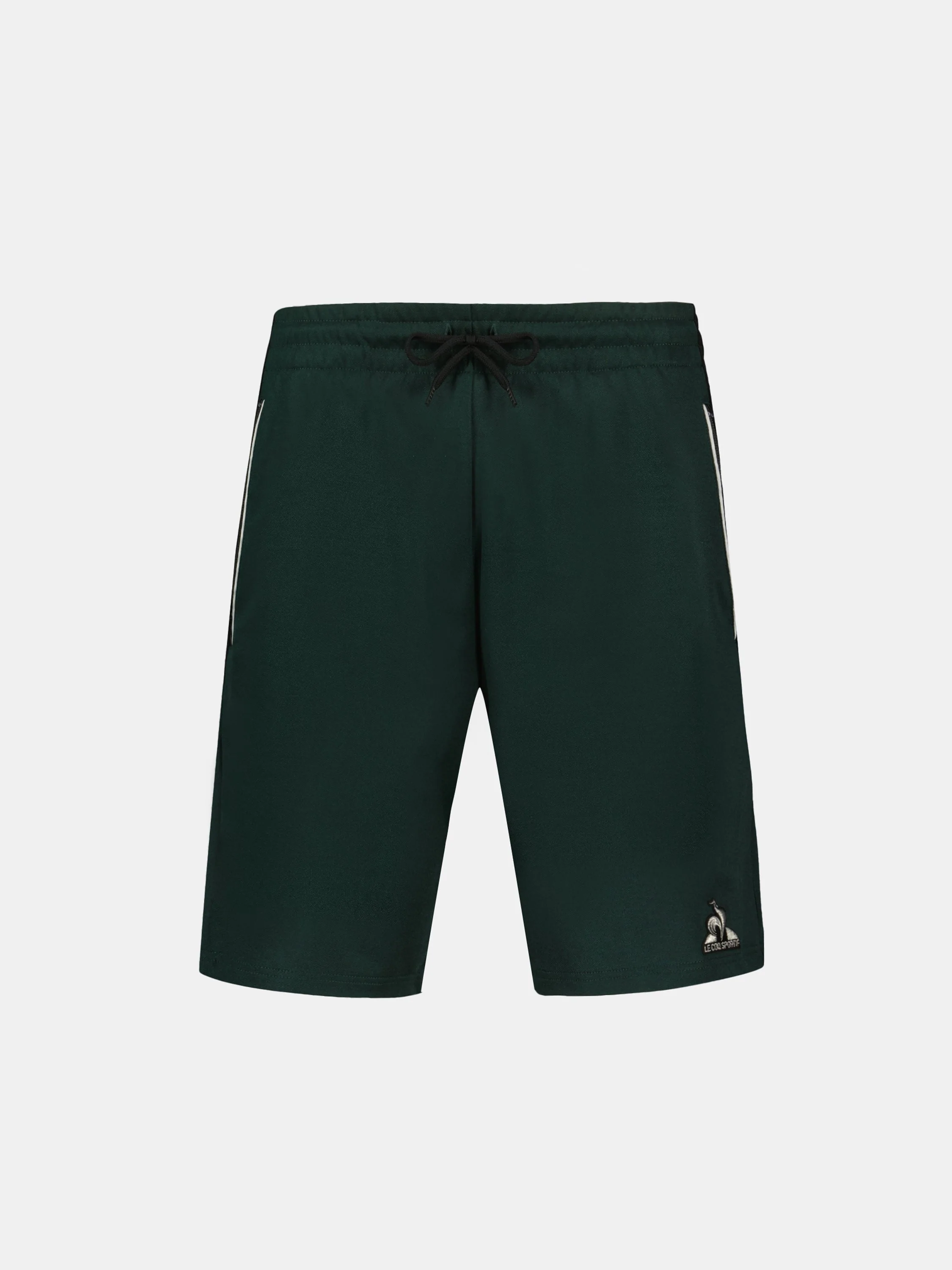 Short Coq d'argent en jersey double effet piqué et détails texturés